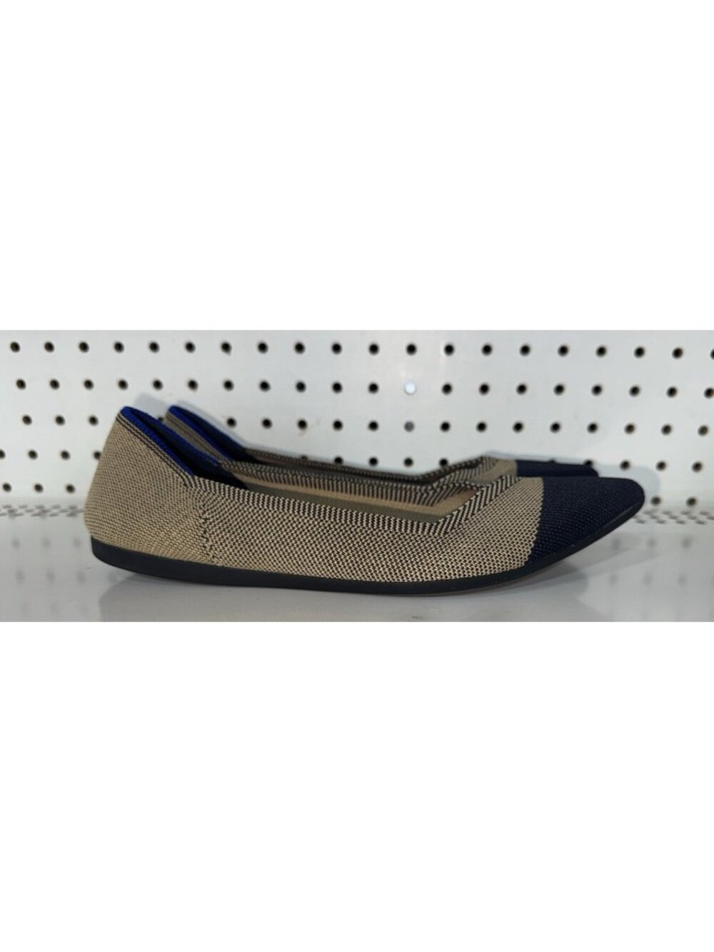 Rothy's The Point Dune Cap Toe Womens Slip On Ballet Flats Shoes Size 8.5 Tan